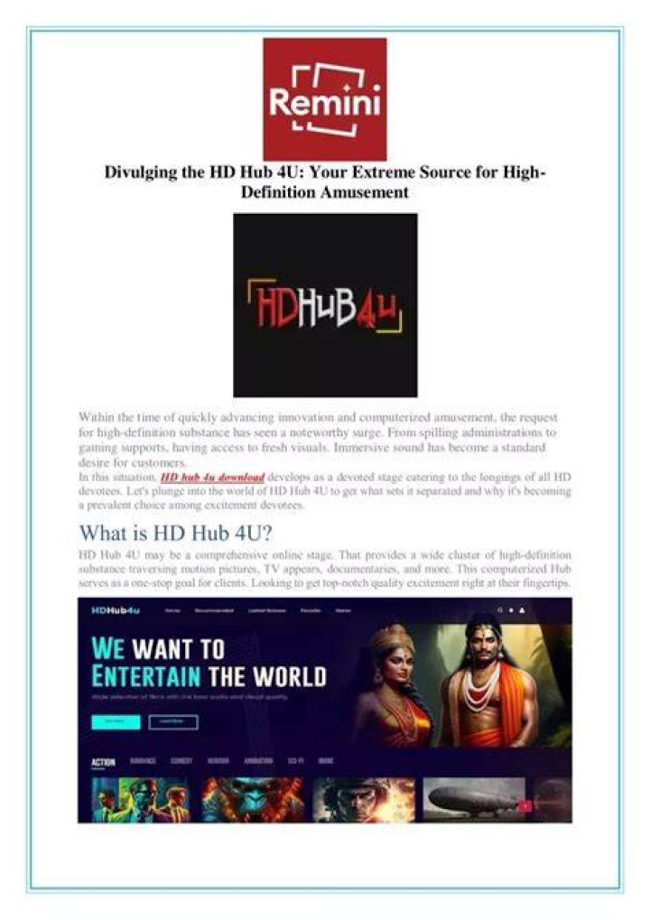 HD Hup 4U: Your Ultimate Guide to Discovering High-Definition Innovations